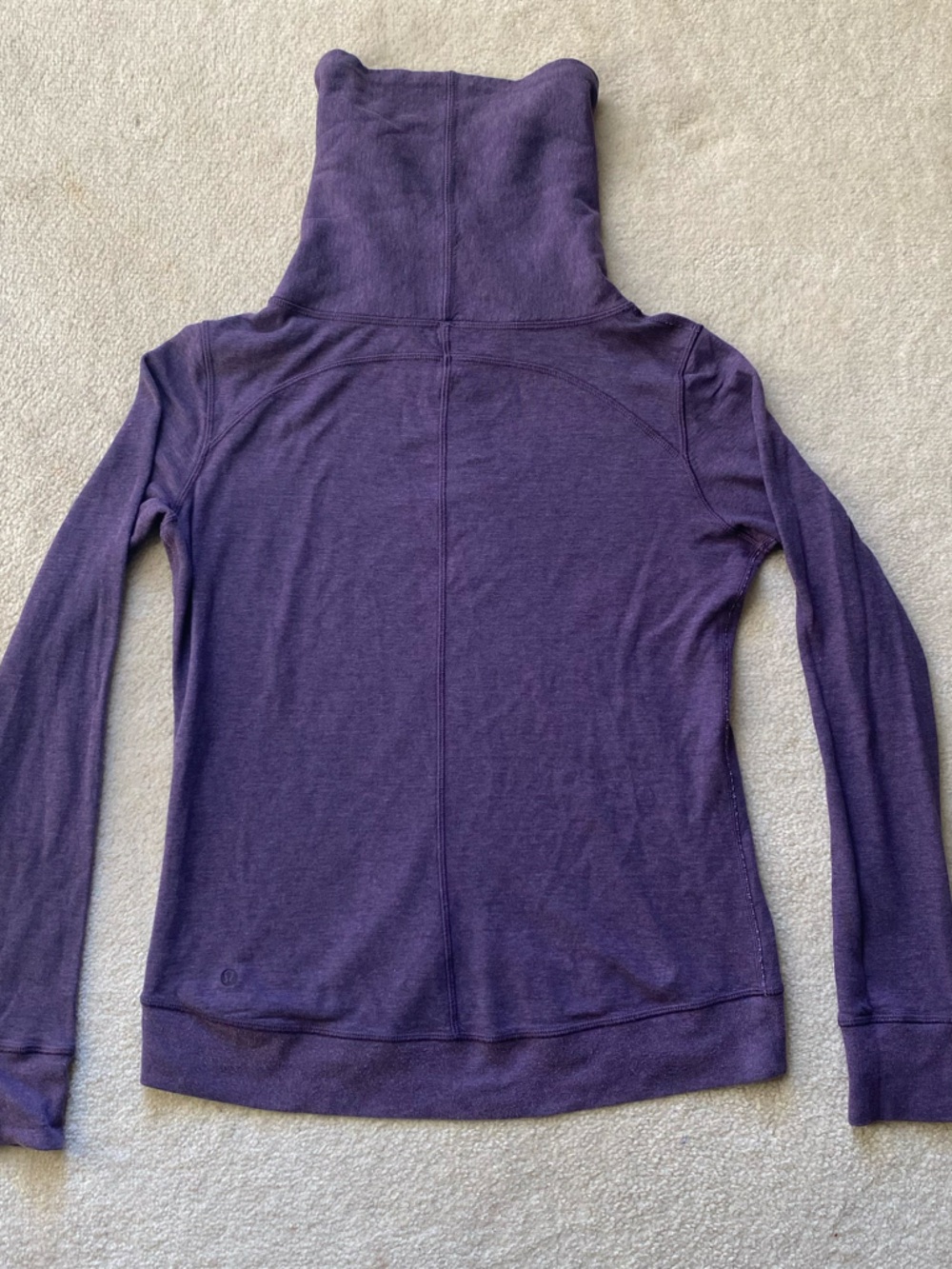 Lululemon Reversible Sweatshirt Pullover Women's Size 10 Purple Striped Cinch - Picture 3 of 9